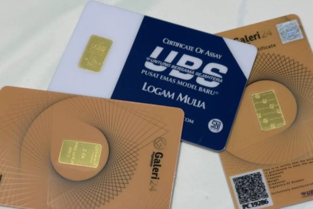 Harga Buyback Emas Antam, UBS, dan Galeri 24 di Pegadaian Hari Ini Turun