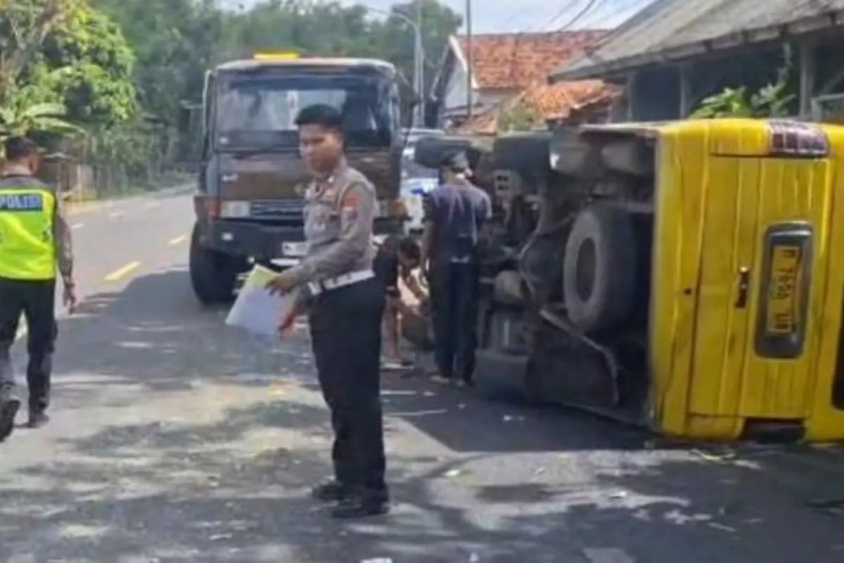Laka Beruntun di Blega Bangkalan, Satu Pemotor Tewas di Tempat