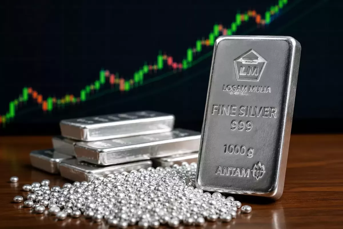 Naik Gila-gilaan, Perak Antam Meroket ke Rp 39.800 per Gram