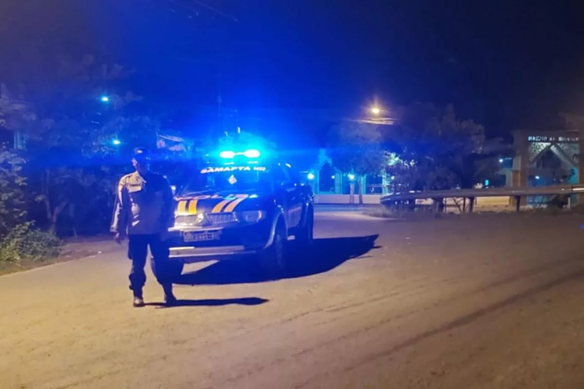 Patroli Blue Light Polsek Tikung, Balap Liar Lamongan Nihil