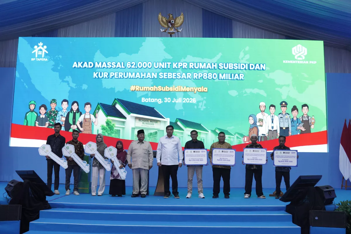 Tampilan Hunian Subsidi Lokasi Akad Massal KPR 62 Ribu Unit