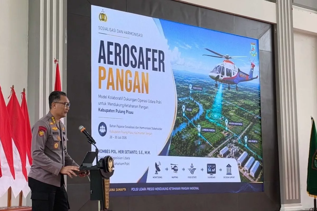 Aerosafer Pangan Polri Dukung Ketahanan Pangan Nasional dari Udara