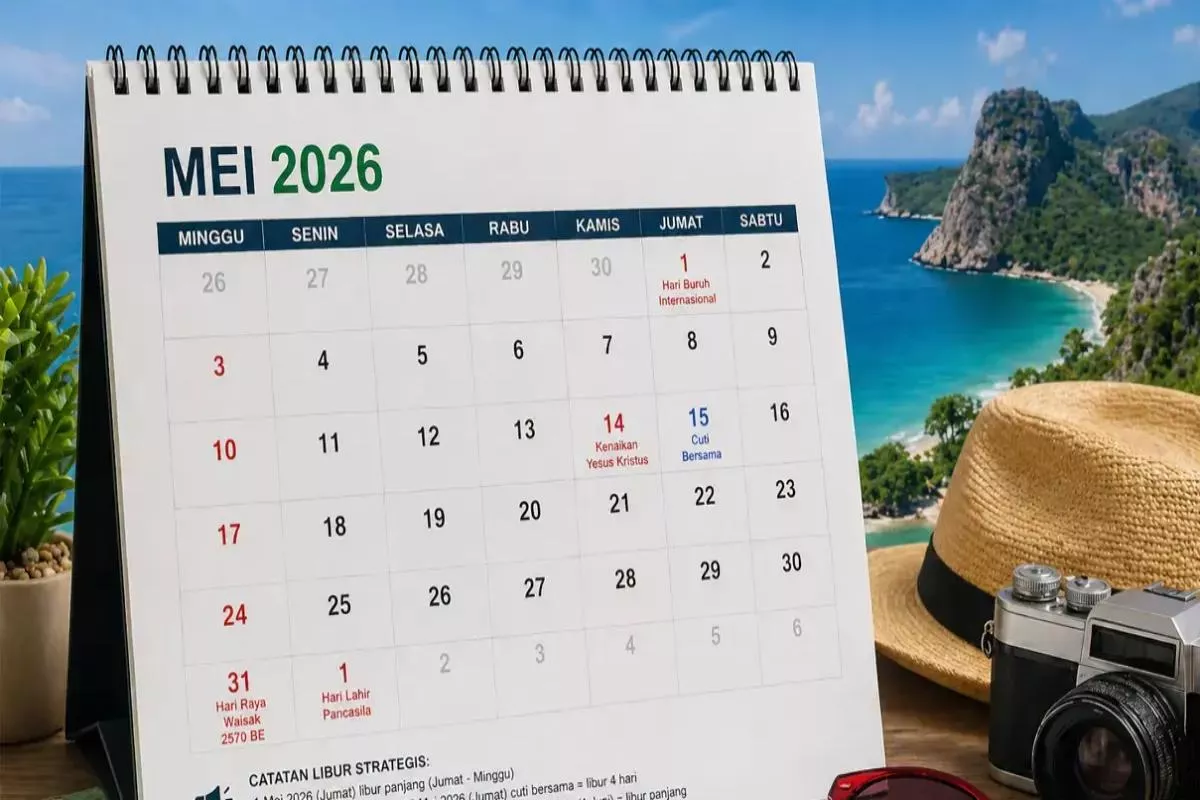 Jadwal Libur Mei 2026 Hadirkan 10 Tanggal Merah dan Long Weekend
