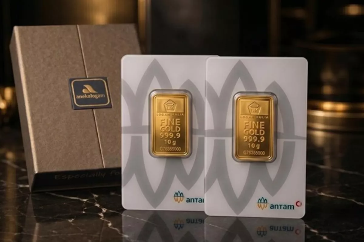 Harga Emas Antam Turun Rp15 Ribu Menjadi Rp2,63 Juta per Gram