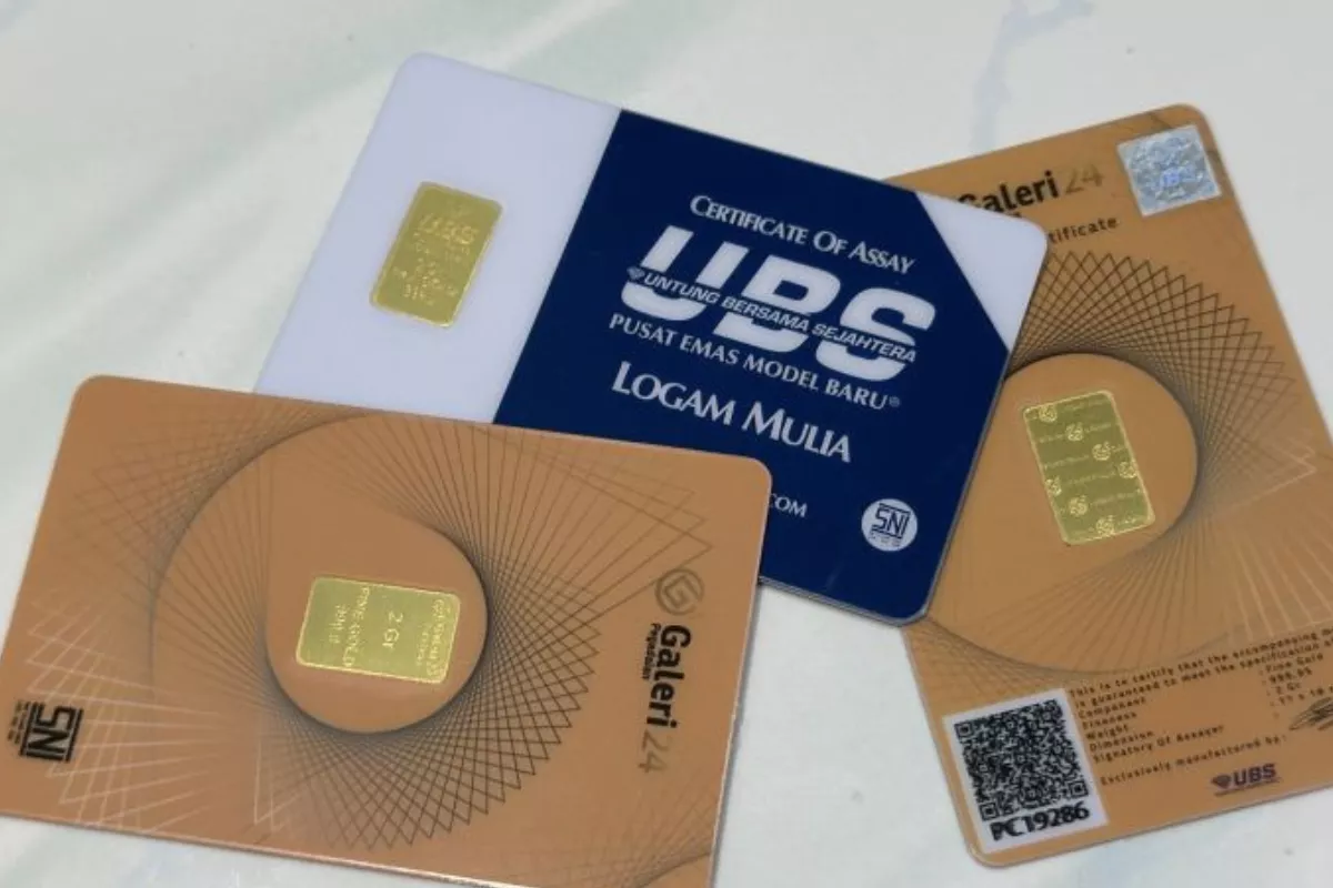 Rincian Lengkap Harga Emas Antam UBS dan Galeri 24 di Pegadaian Hari Ini