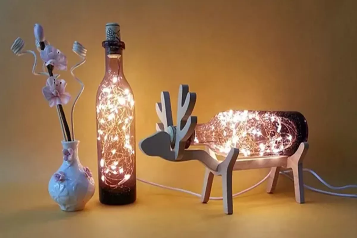 Langkah Membuat Lampu Meja dari Botol Kaca Ikonik Paling Mudah