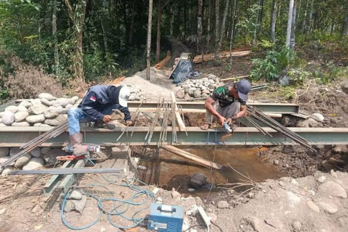 Jembatan Gantung Desa Bukit Berantai Diproses guna Dorong Ekonomi