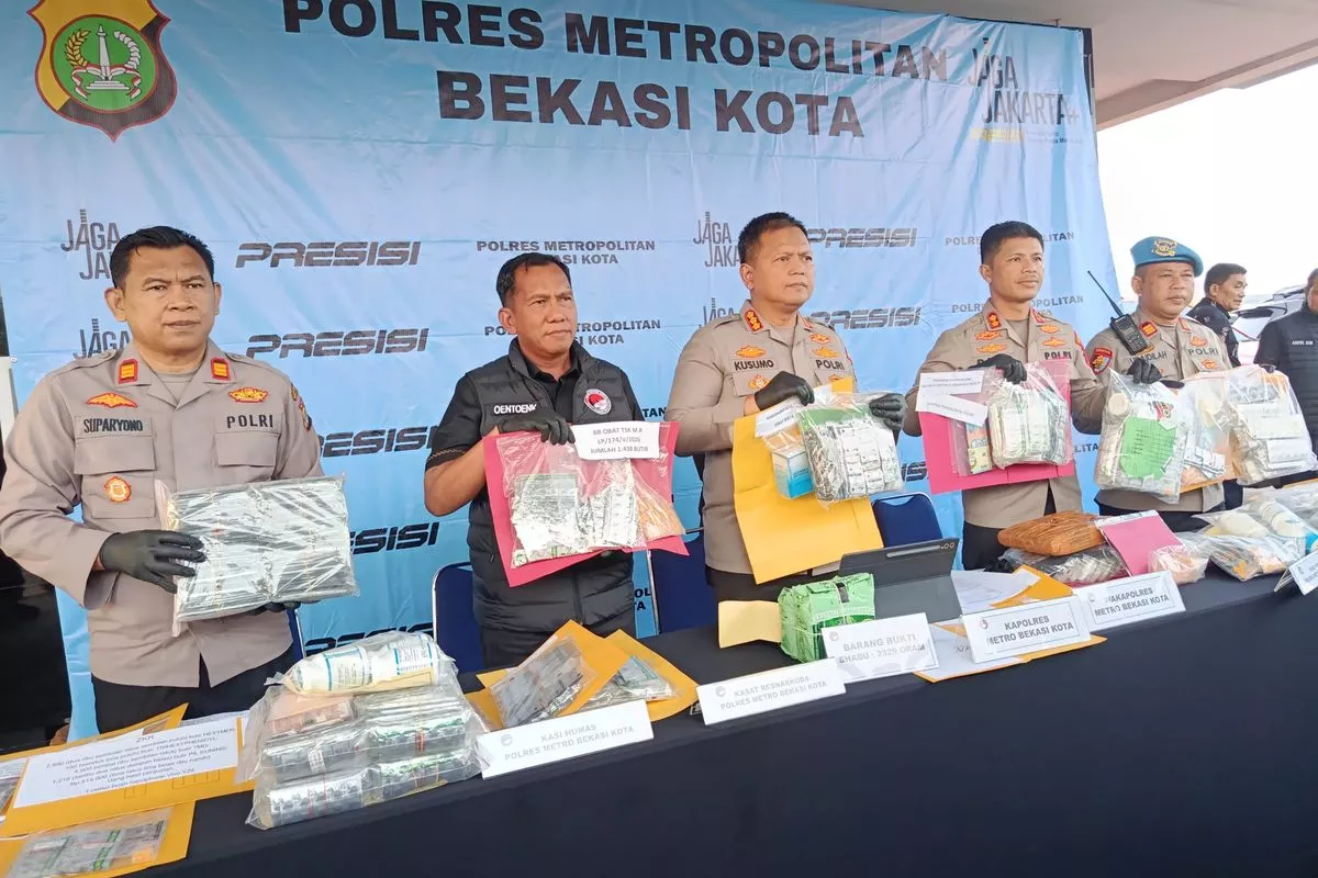 Polisi Bongkar Jaringan Sabu Lintas Bekasi–Bali, 5 Tersangka Dibekuk