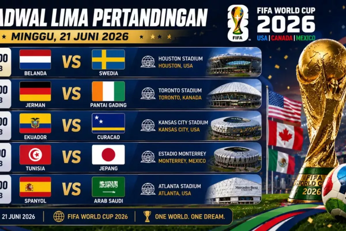 Jadwal Piala Dunia 2026 Hari Ini: Belanda, Jerman, Spanyol Main