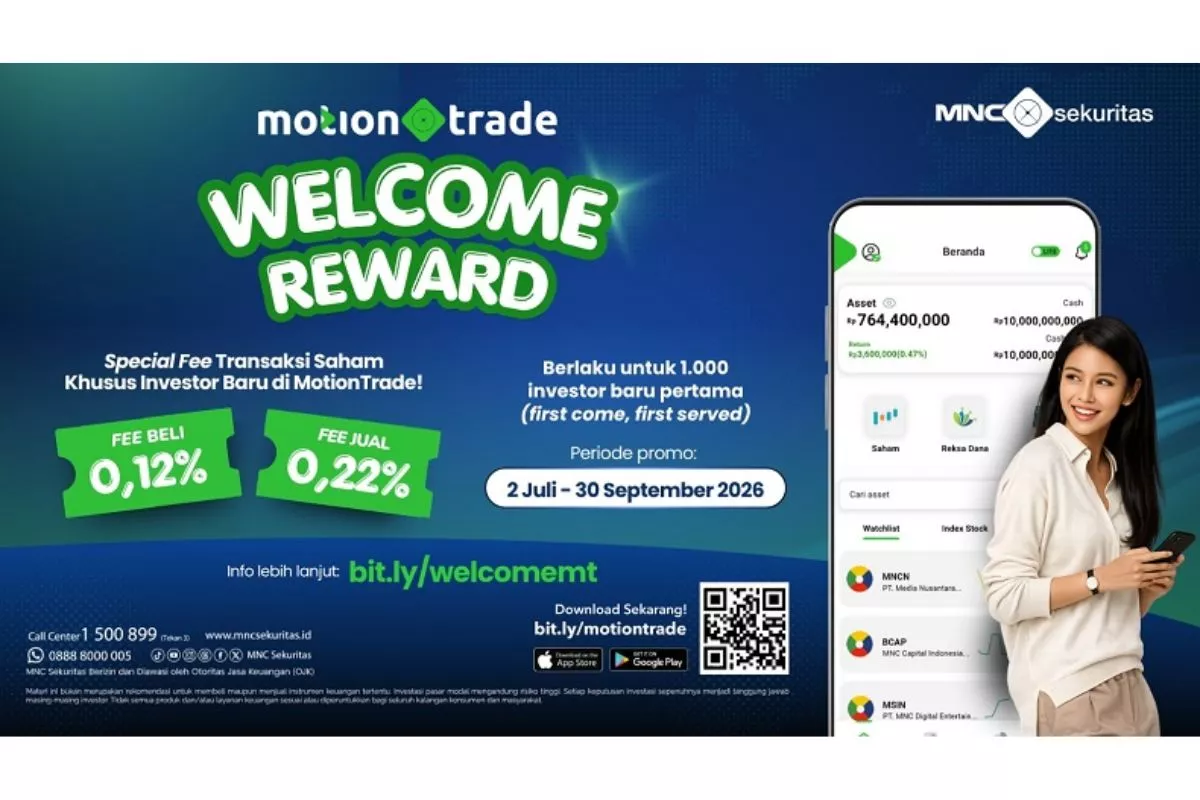 MNC Sekuritas Hadirkan Promo Welcome Reward untuk Investor Baru