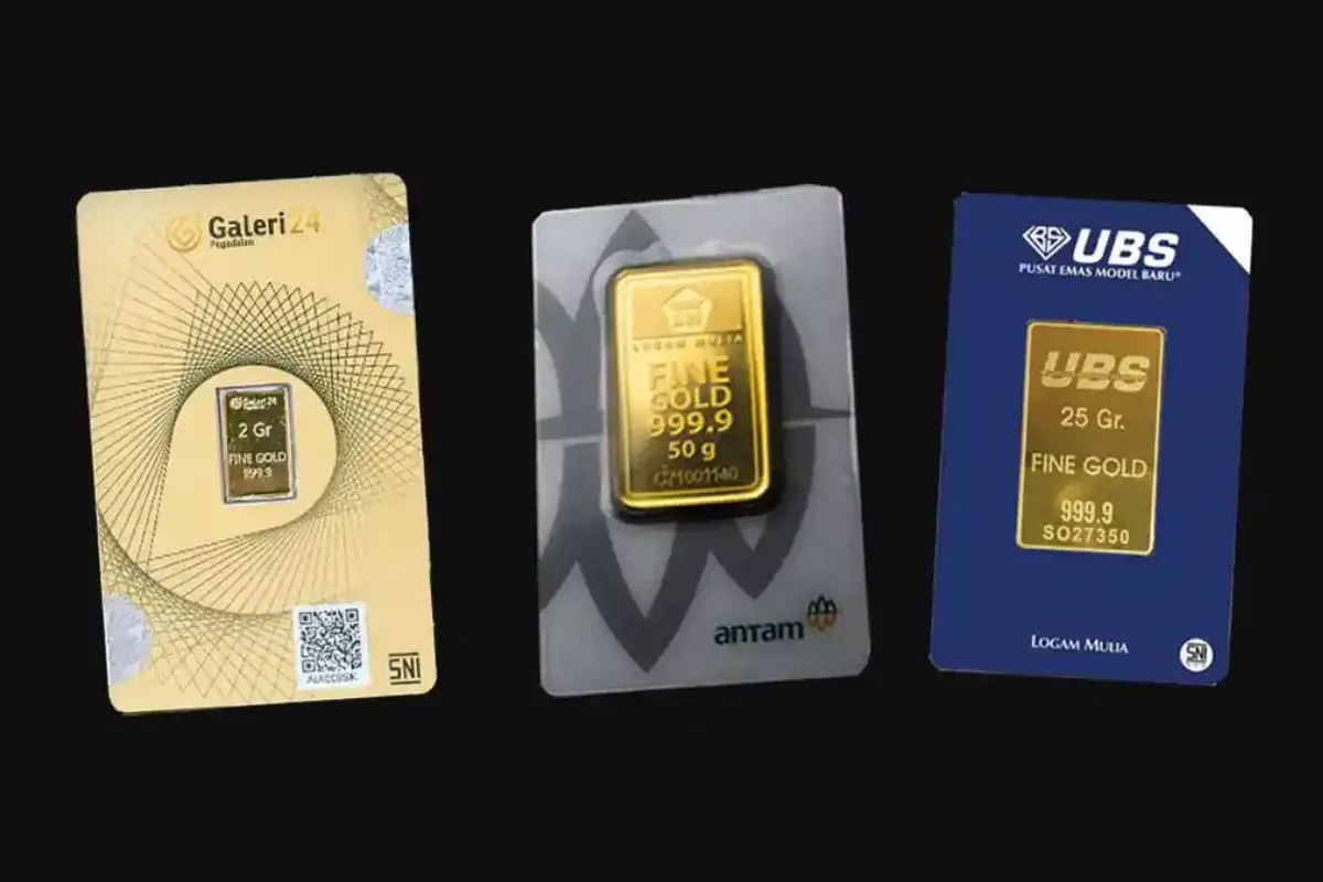 Harga Emas Tiga Jenama di Pegadaian Kompak Turun Hari Ini