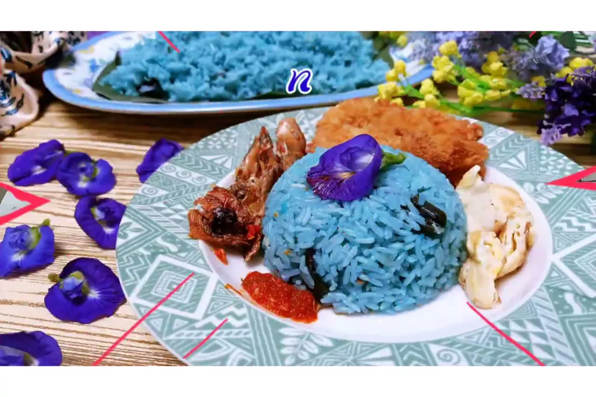 Rahasia Cara Membuat Blue Rice dari Bunga Telang Estetik