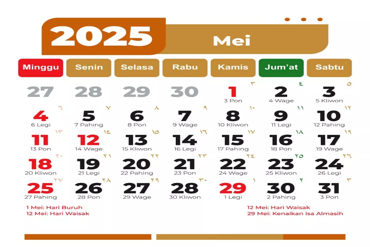 Pemerintah Tetapkan Hari Libur Nasional dan Cuti Bersama Mei 2026