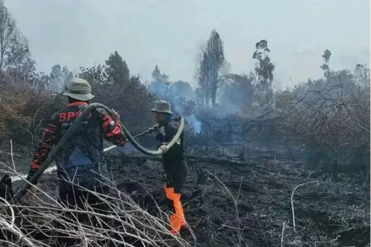 Atasi Karhutla Pelalawan, EMP Bentu Bagikan 18 Ribu Masker