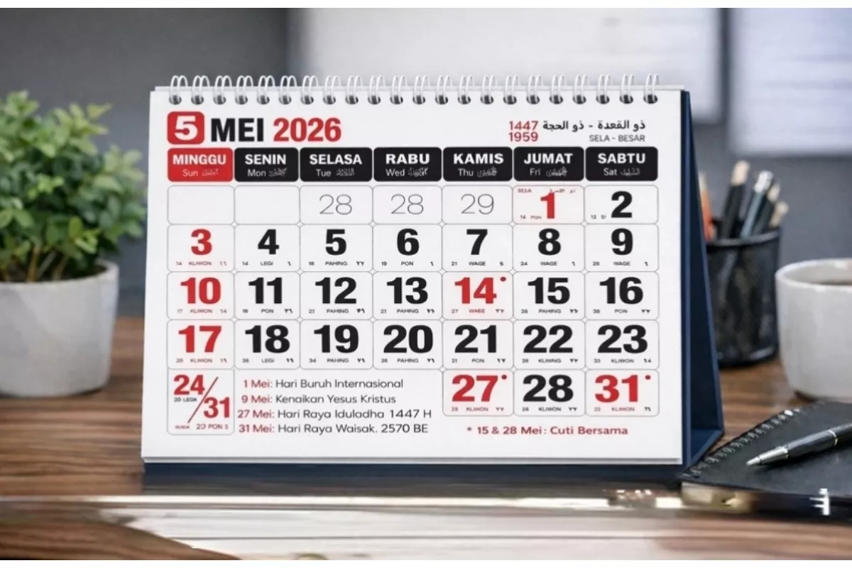 Daftar Hari Libur Nasional dan Cuti Bersama Mei 2026, Cek Tanggalnya