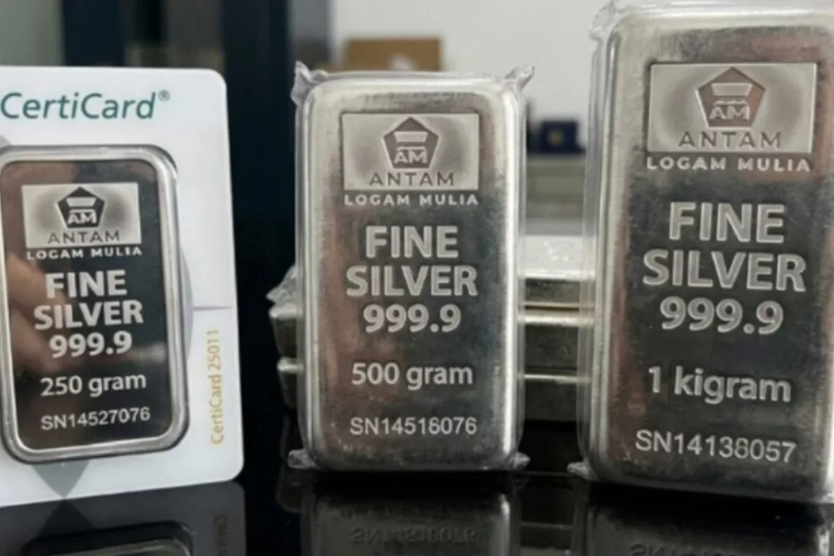 Harga Perak Antam Turun ke Rp44.050 per Gram Hari Ini