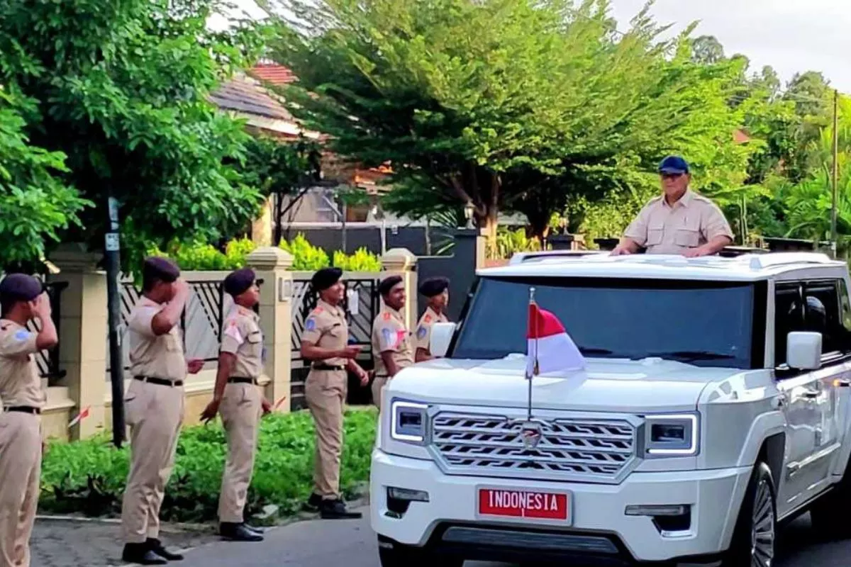  Momen Prabowo Gunakan Maung MV3 Garuda Limousine di KTT ASEAN 