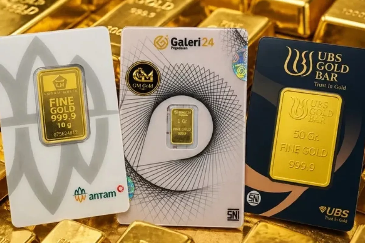 Harga Emas Antam di Pegadaian Hari Ini Turun Menjadi Rp2,87 Juta per Gram