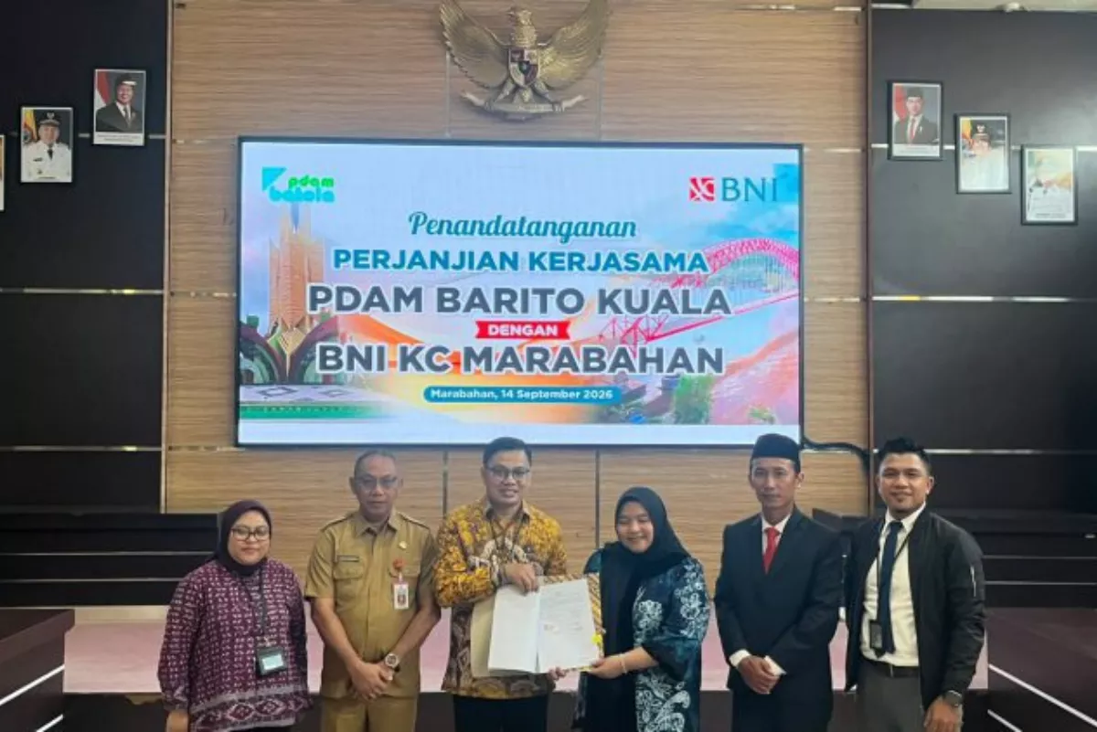 Langsung Tancap Gas, Sekda Baru Batola Hadiri Kerja Sama PDAM-BNI