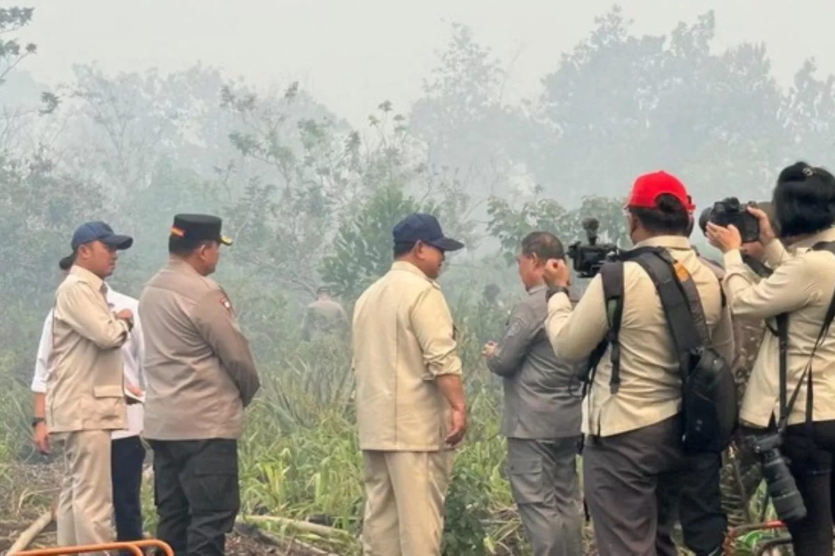 Prabowo Tiba di Kalbar Cek Penanganan Karhutla