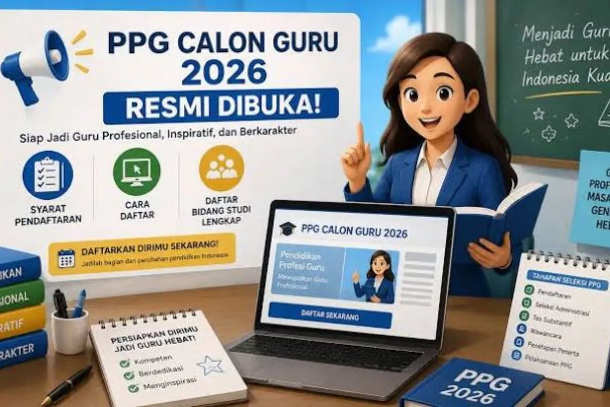 Resmi Dibuka, Cek Syarat dan Jadwal Seleksi PPG Calon Guru 2026