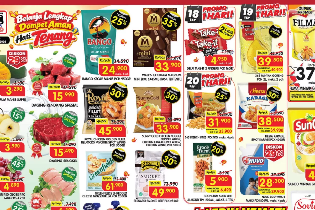 Promo Super Indo 18-20 September 2026: Diskon Minyak Goreng dan Daging