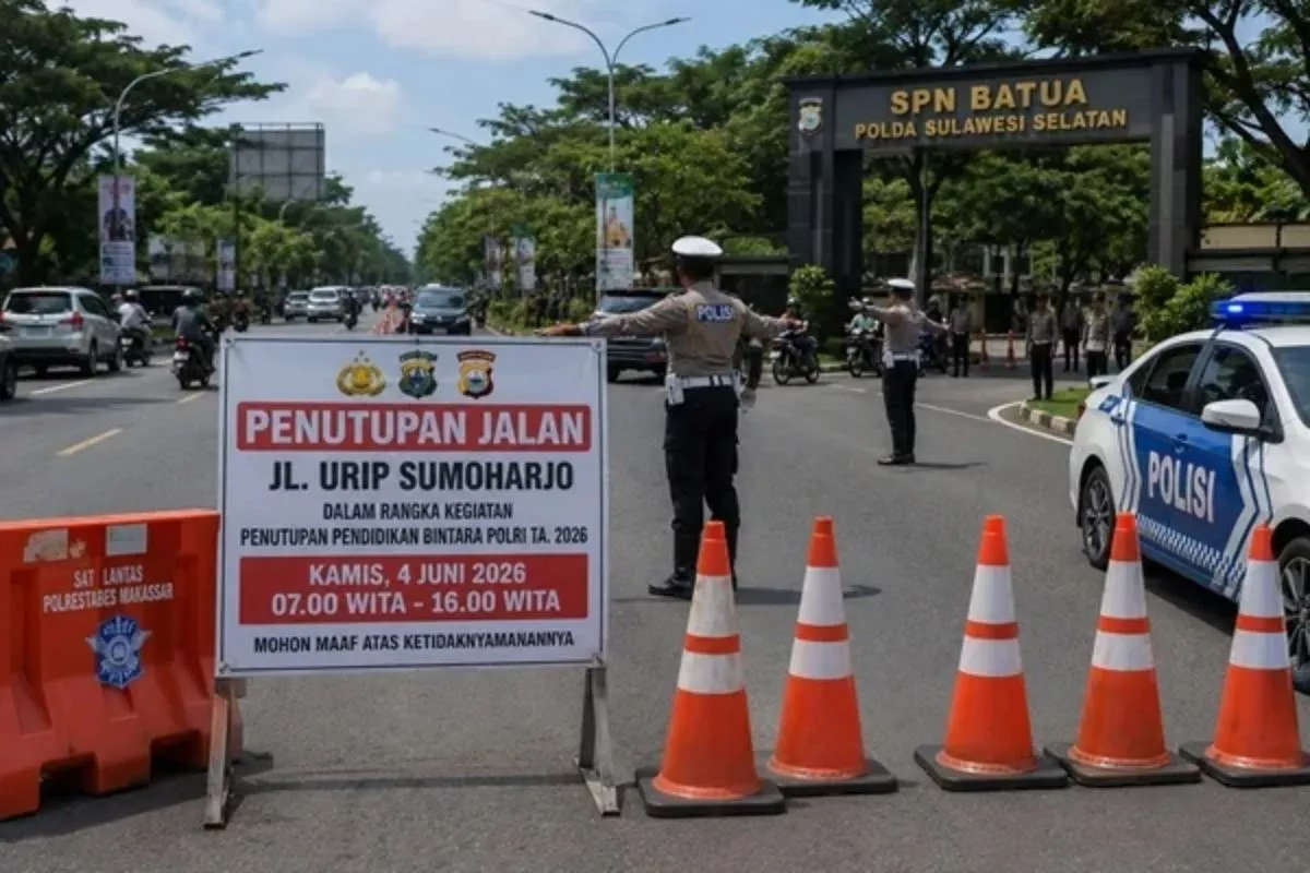 Jalan Urip Sumoharjo Makassar Ditutup Total Hari Ini, 4 Juni 2026