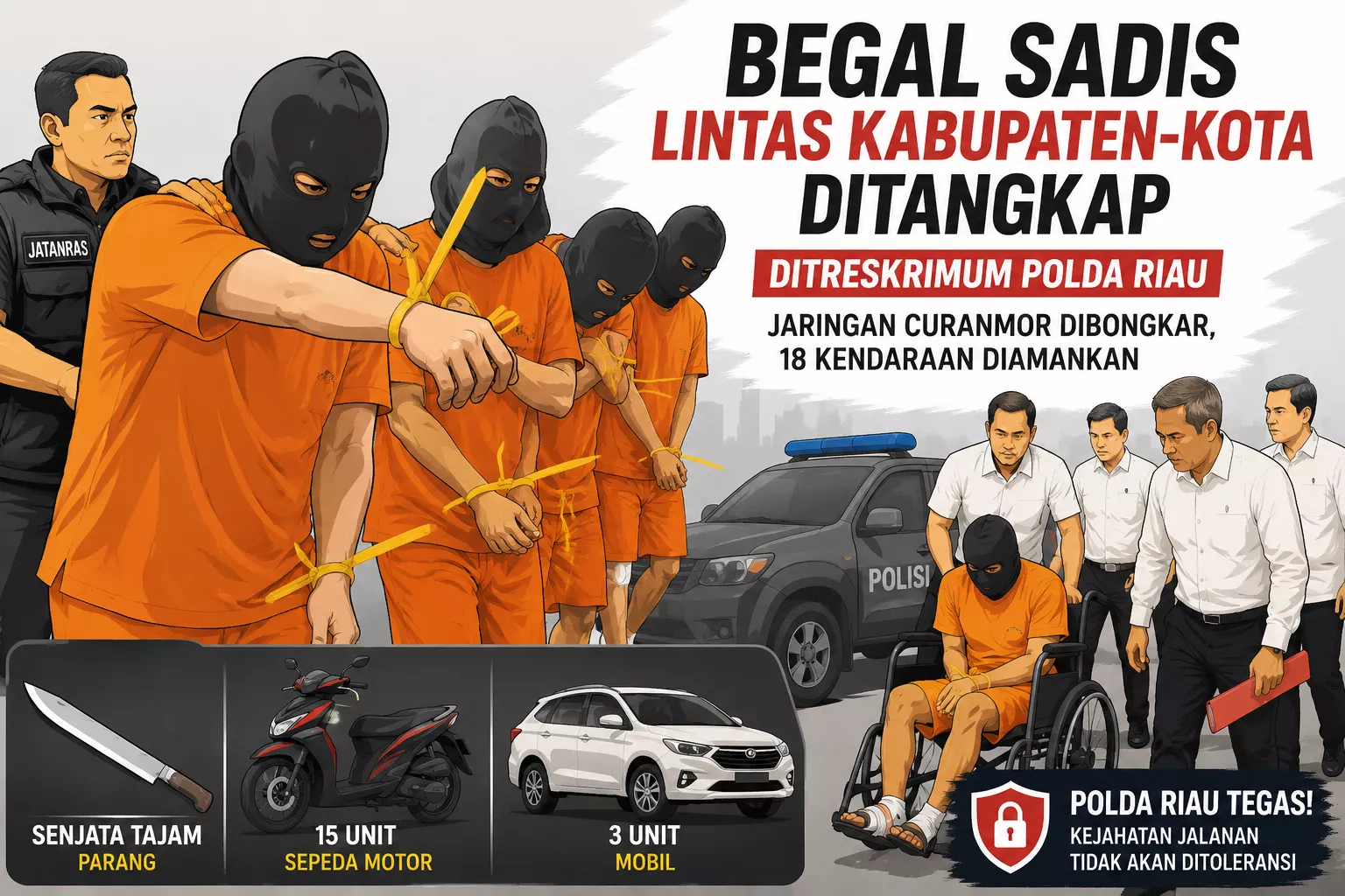 BEGAL SADIS LINTAS KABUPATEN-KOTA DIBEKUK