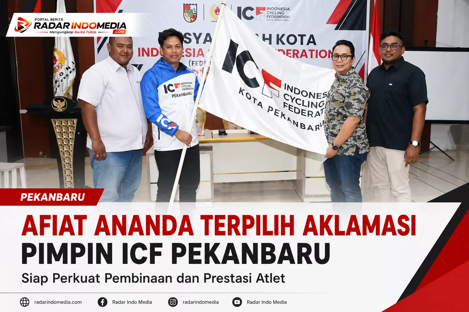 Afiat Ananda Nahkodai ICF Pekanbaru Secara Aklamasi, Siap Cetak Atlet Berprestasi dan Satukan Komunitas Sepeda