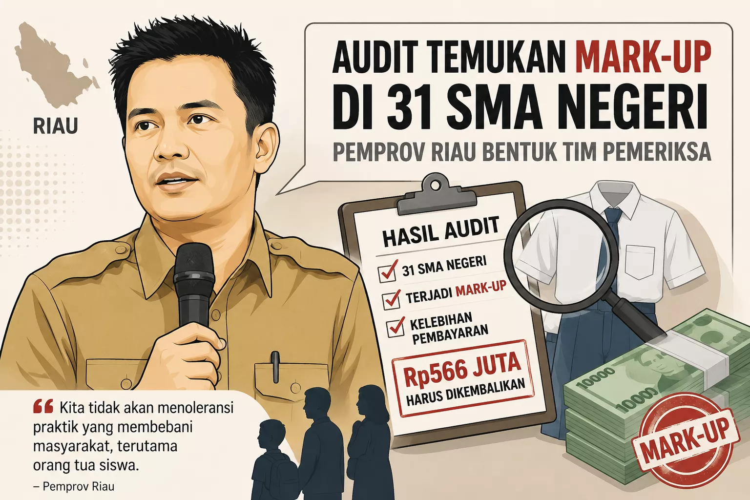 SERAGAM DI-MARK UP, 31 SMA NEGERI TERSANDUNG