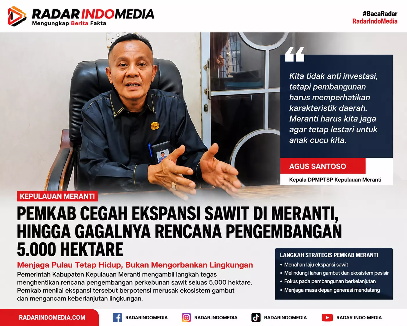 Pemkab Meranti Rem Ekspansi Sawit, Ribuan Hektare Lahan Gagal Dikembangkan