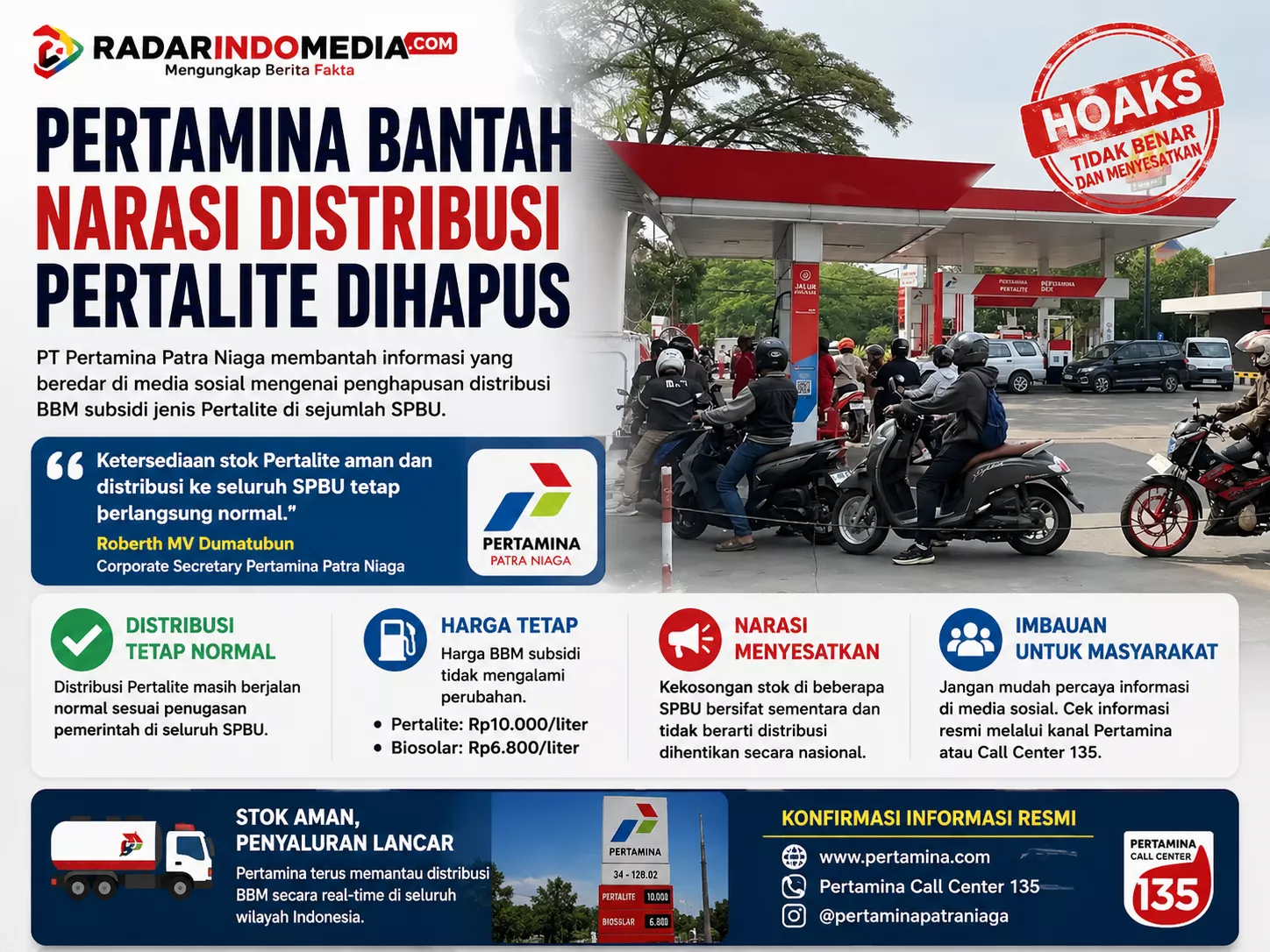 Pertamina Bantah Narasi Distribusi Pertalite Dihapus
