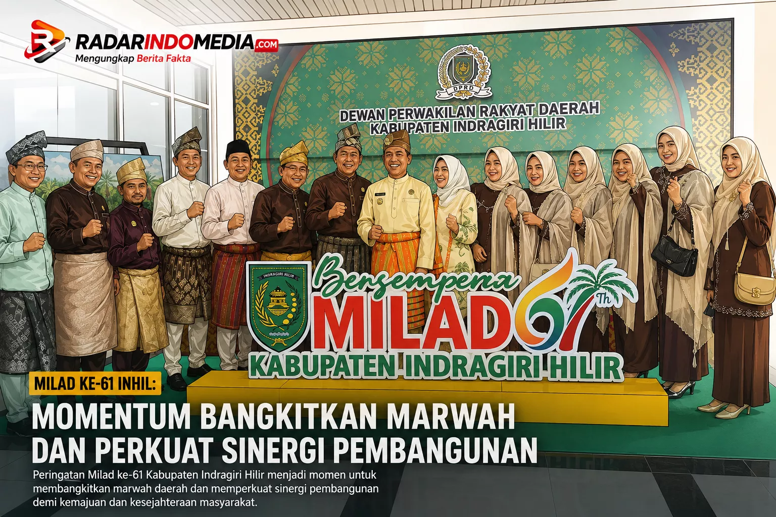 Milad ke-61 Inhil, Momentum Bangkitkan Marwah dan Perkuat Sinergi Pembangunan