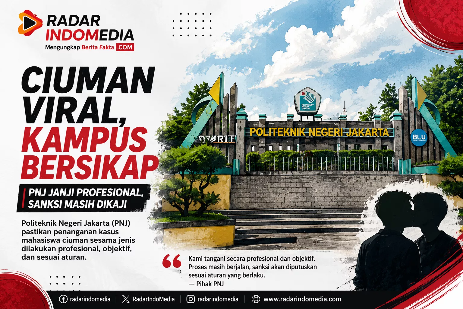 CIUMAN VIRAL, KAMPUS BERSIKAP  PNJ Janji Profesional, Sanksi Masih Dikaji