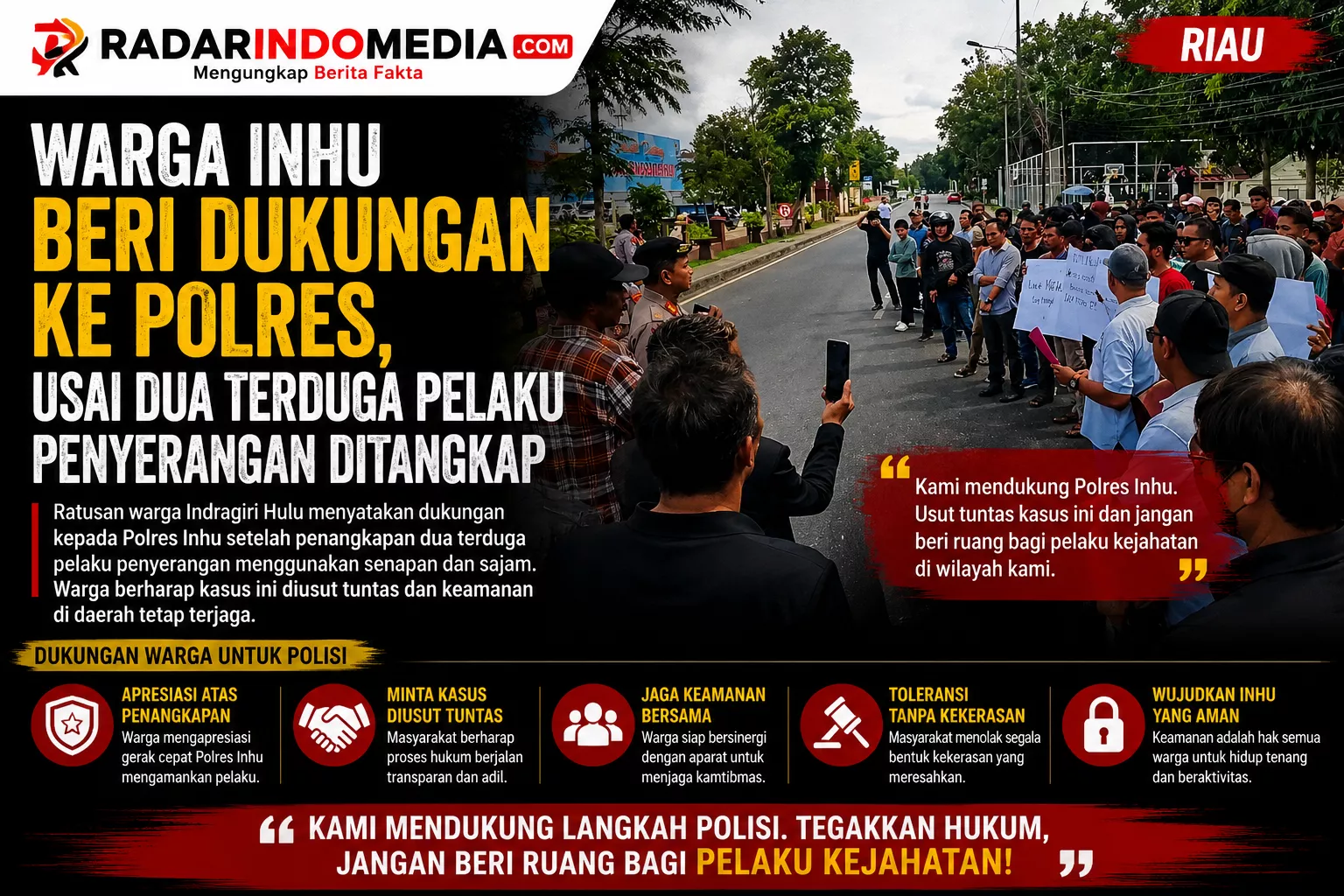Ketika Warga Berdiri di Belakang Polisi