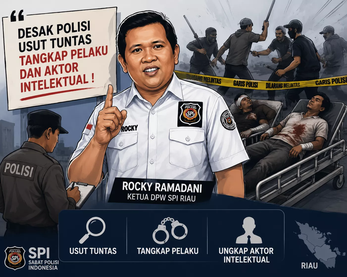 Ketua SPI Riau Desak Polisi Usut Tuntas Penyerangan Karyawan PT SBP, Tangkap Pelaku dan Aktor Intelektual