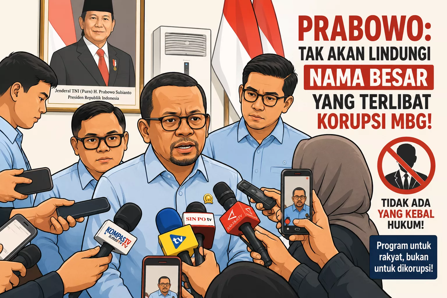 Prabowo: Tak Ada Nama Besar yang Kebal Hukum dalam Kasus Korupsi MBG