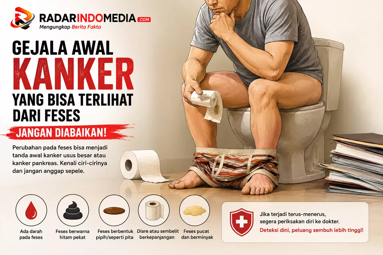 Gejala Awal Kanker yang Bisa Terlihat dari Feses, Jangan Anggap Sepele