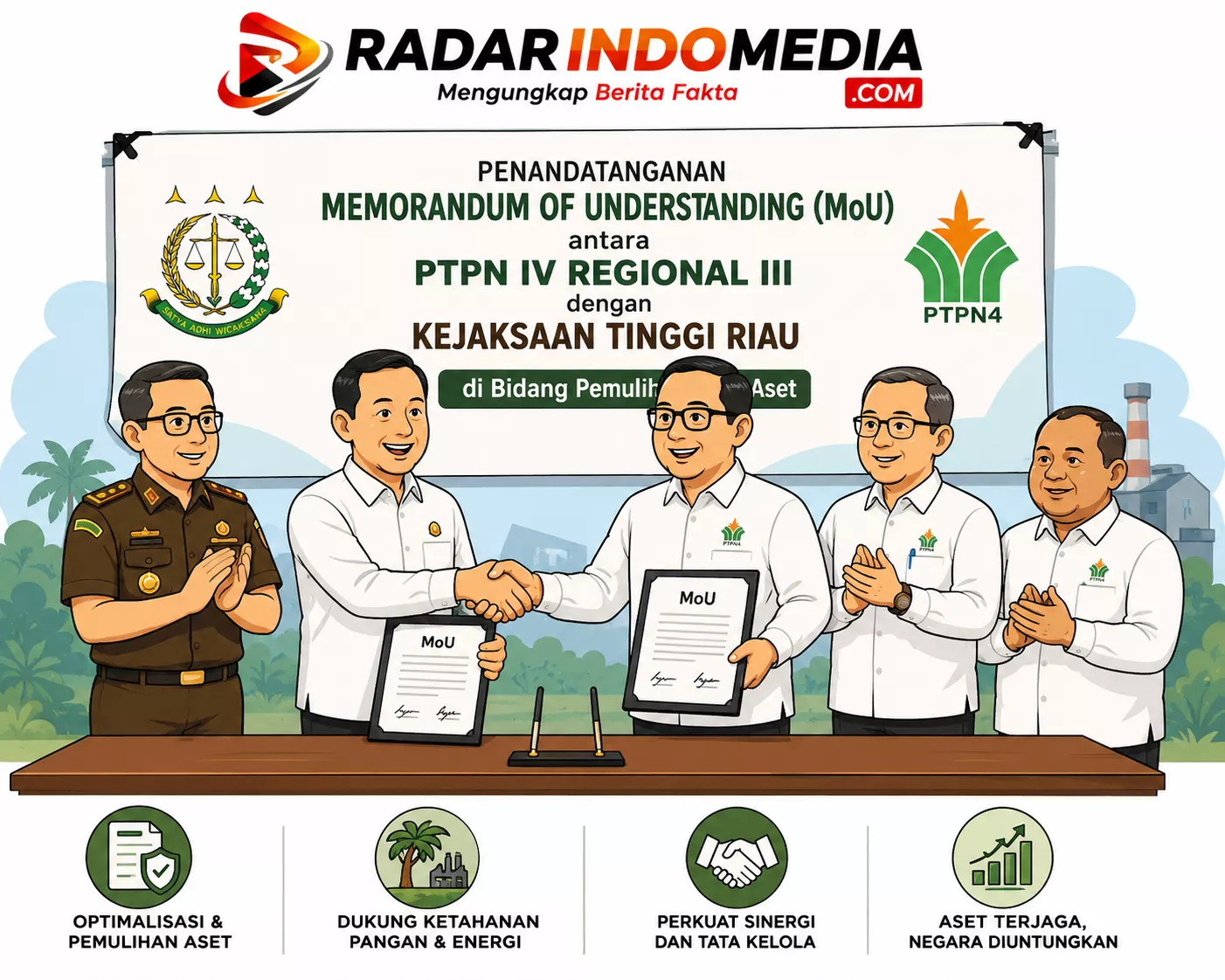 PTPN IV Gandeng Kejati Riau, Aset Negara Jangan Lagi Jadi Barang Tak Bertuan