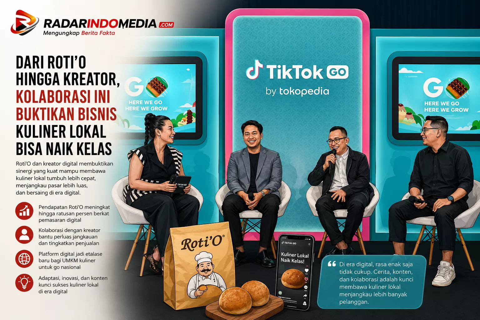 Dari Roti'O hingga Kreator Digital, Kolaborasi Ini Buktikan Bisnis Kuliner Lokal Bisa Naik Kelas