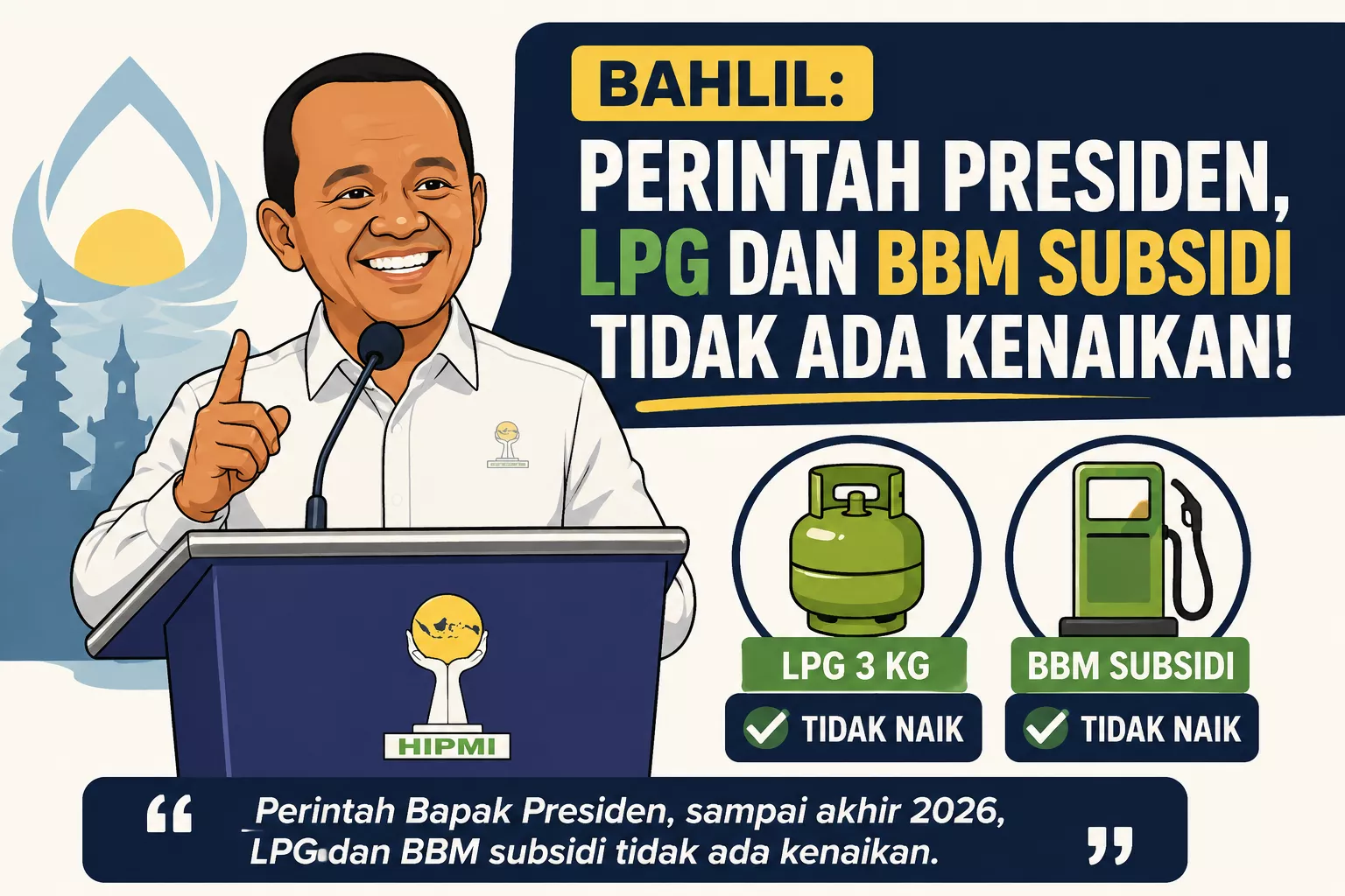 Bahlil Pastikan BBM dan LPG Subsidi Tak Naik, Sinyal Lega di Tengah Tekanan Harga