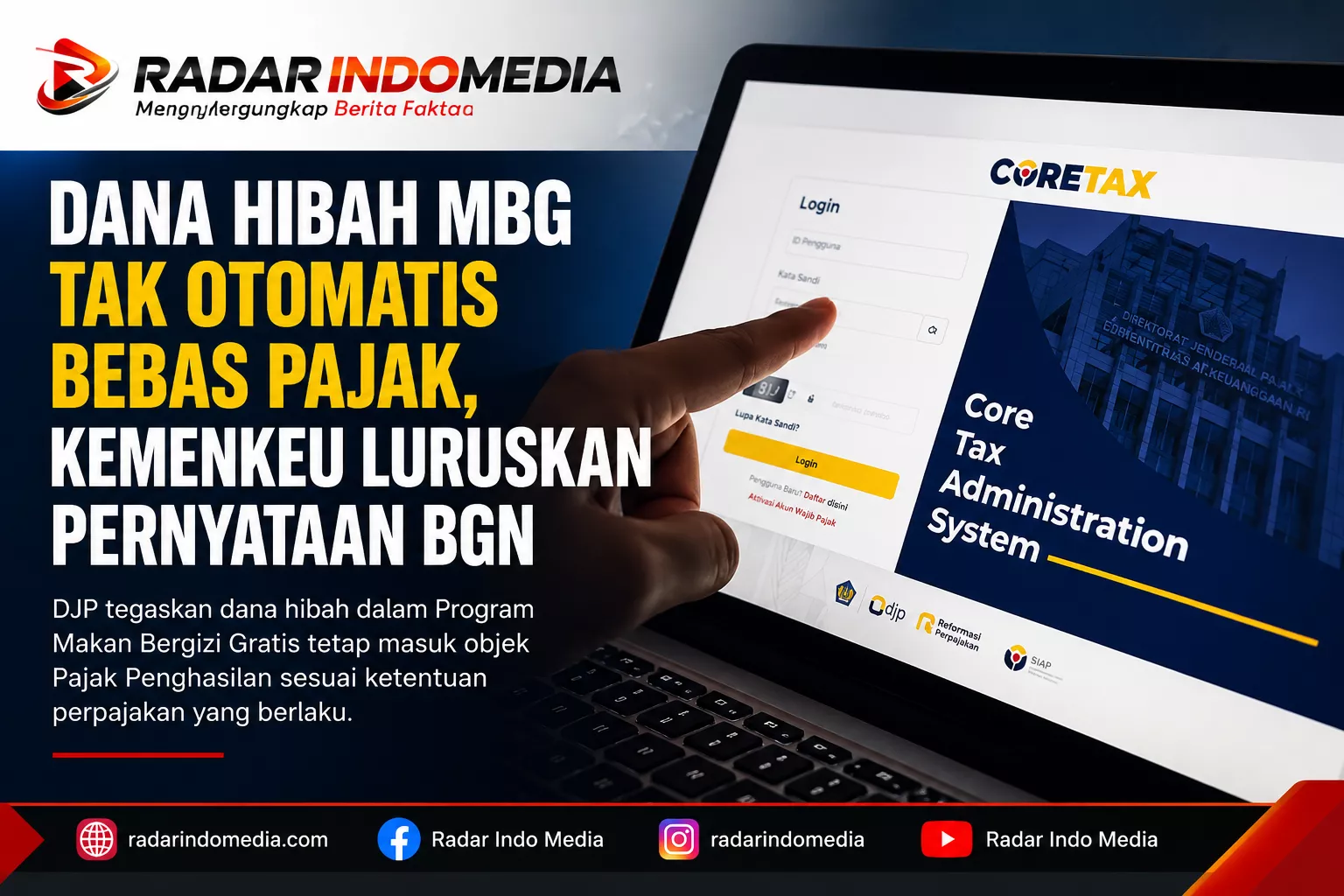 Dana Hibah MBG Tak Otomatis Bebas Pajak, Kemenkeu Luruskan Pernyataan BGN