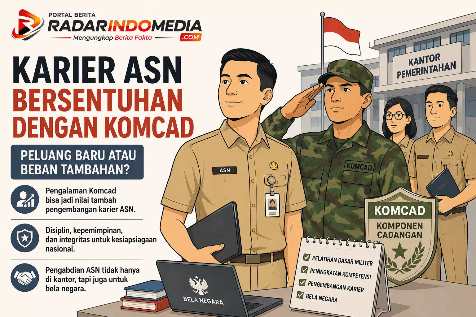 Karier ASN Kini Bersentuhan dengan Komcad, Peluang Baru atau Beban Tambahan?