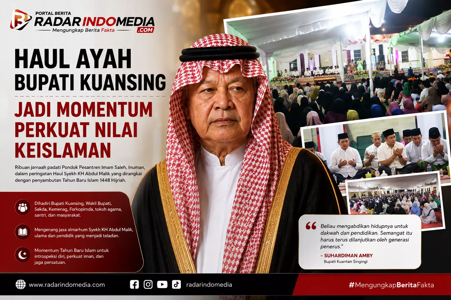 Haul Ayah Bupati Kuansing Jadi Momentum Perkuat Nilai Keislaman