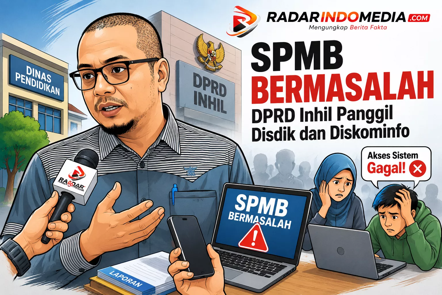 SPMB BERMASALAH, DPRD INHIL PANGGIL DISDIK DAN DISKOMINFO