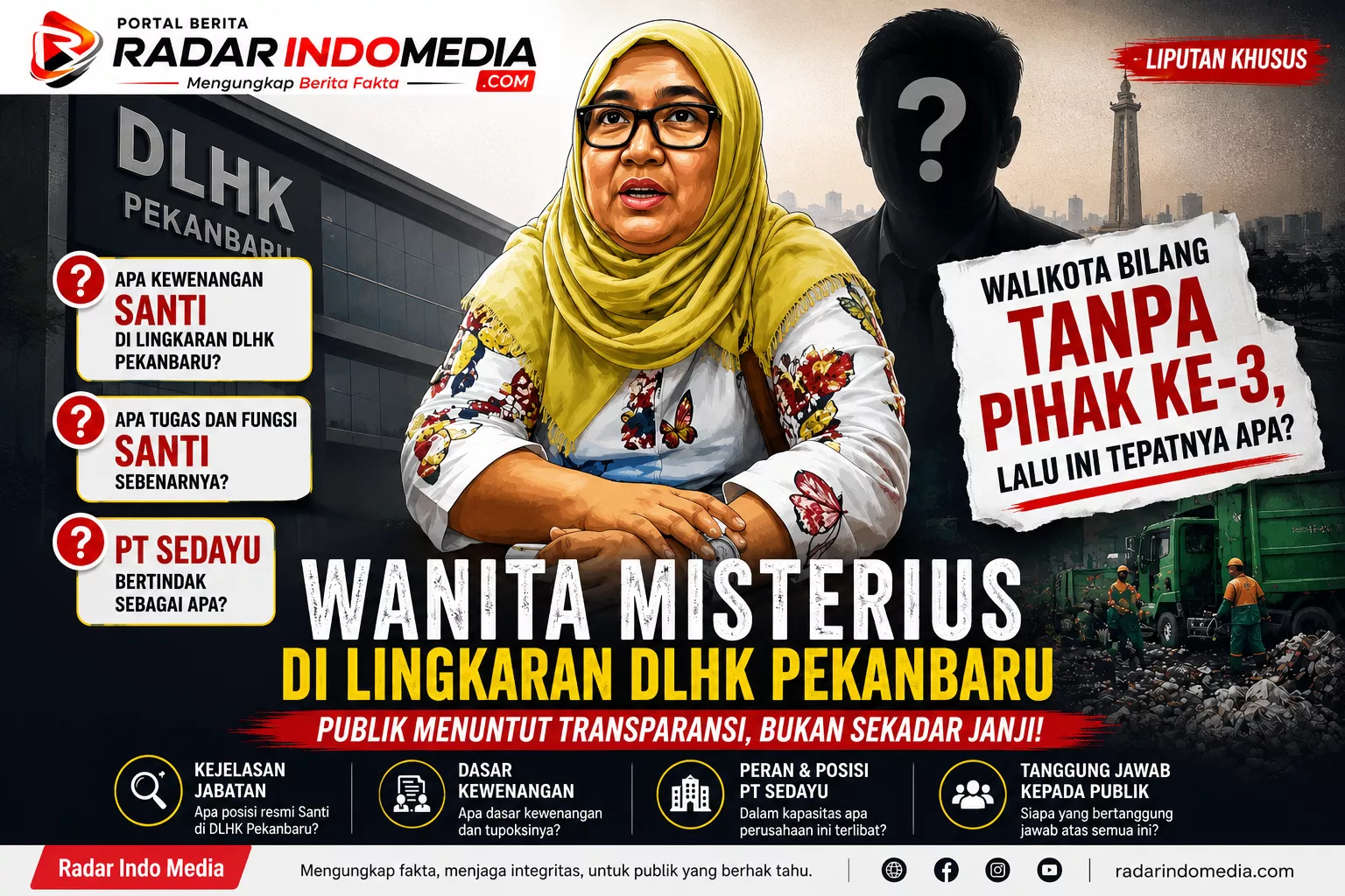 Wanita Misterius di Lingkaran DLHK Pekanbaru, Publik Bertanya: Santi Punya Jabatan Apa? PT Sedayu Bermain di Posisi Mana?
