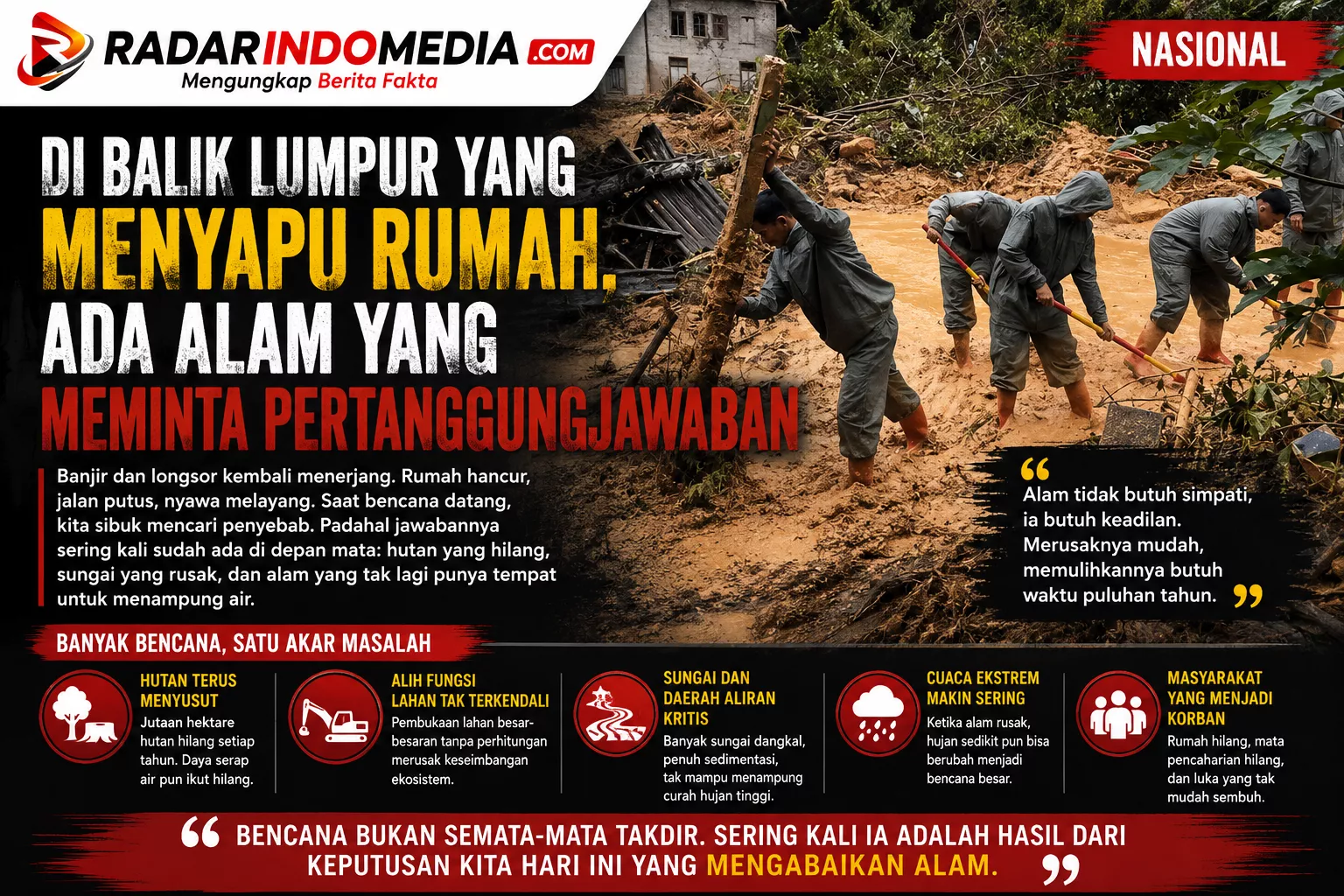 Hutan Menipis, Sungai Kritis: Alam Sumatera Sedang Mengirim Peringatan