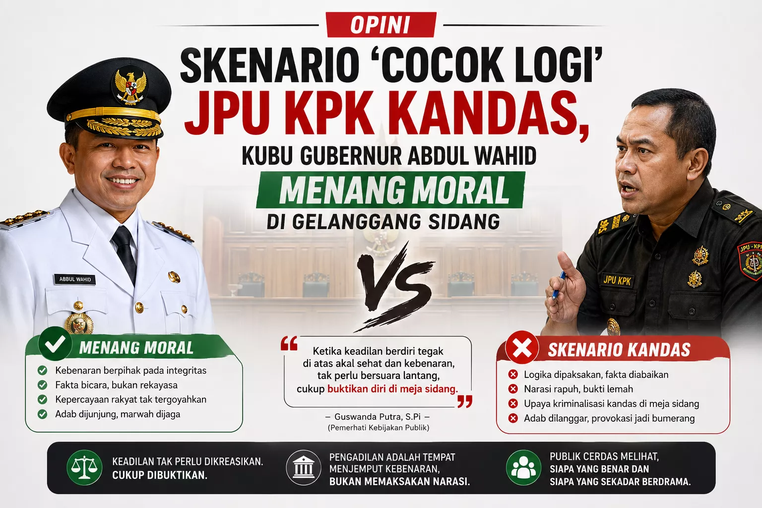 Skenario 'Cocok Logi' JPU KPK Kandas, Kubu Gubernur Abdul Wahid Menang Moral di Gelanggang Sidang