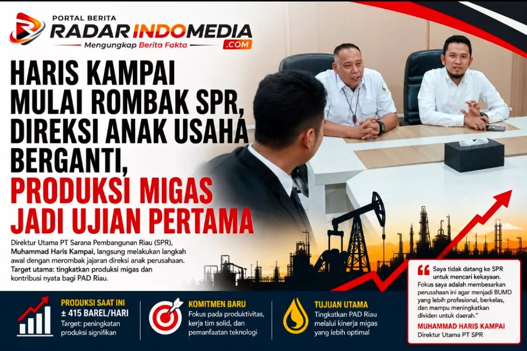 HARIS KAMPAI MULAI ROMBAK SPR, DIREKSI ANAK USAHA BERGANTI, PRODUKSI MIGAS JADI UJIAN PERTAMA
