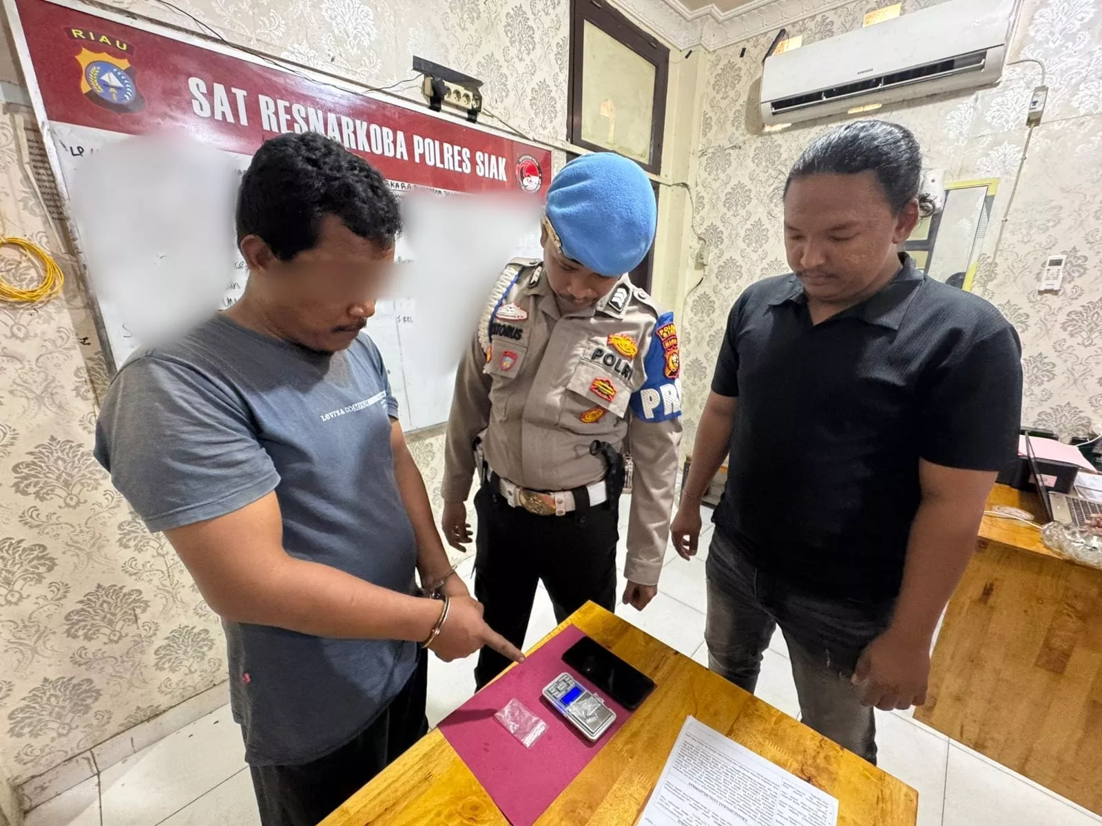 Satresnarkoba Polres Siak Ringkus Bandar Sabu di Koto Gasib